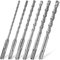 SDS Plus Bohrer Set SDS Bohrer 5mm 6mm 7mm 8mm 10mm 12mm Betonbohrer Steinbohrer Hammerbohrer mit 4 Hartmetall Schneiden Ideal zum Bohren in Stein, Beton, Ziegelmauer 6 Stück (160 mm Lang)