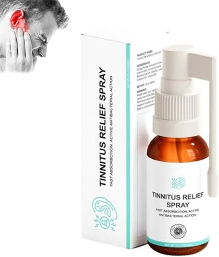 Tinnitus Relief Spray, Tinnitus Relief Spray Natural Herbal, Ohrspray, Ohrspray für Tinnitus, Tinnitus Spray, Nichtsteroidal & Chemikalienfrei, Ohrgeräusche reduzieren (1 Stück)