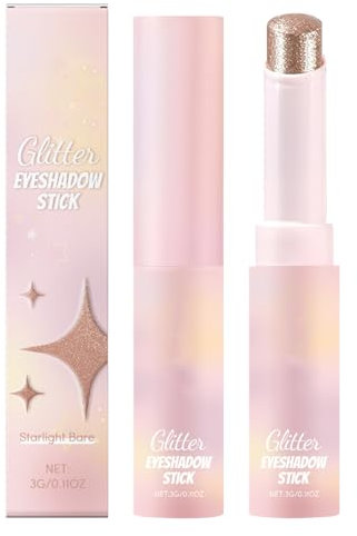 Crystal Jelly Glaze Stick Eye Shadow, Cream Shimmer, Eyeshadow Stick, Easy to Use, Portable Design, 3g, for Daily Makeup or Party Looks