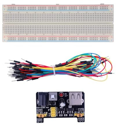 Oxxggkao MB102 Breadboard 830 Point Solderless PCB Bread Board Test Development For Electronic Projects Experimentation Board Set