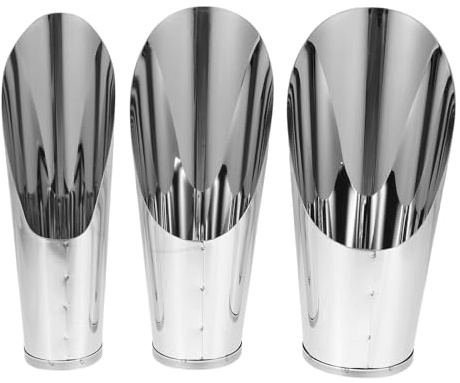 GOOHOCHY Juego de 3 Palas de Acero Inoxidable para Plantar Tierra en Bonsáis y Suculentas, Tamaños Grande, Mediano y Pequeño, Herramienta Manual de Jardinería para Trasplante y Cuidado