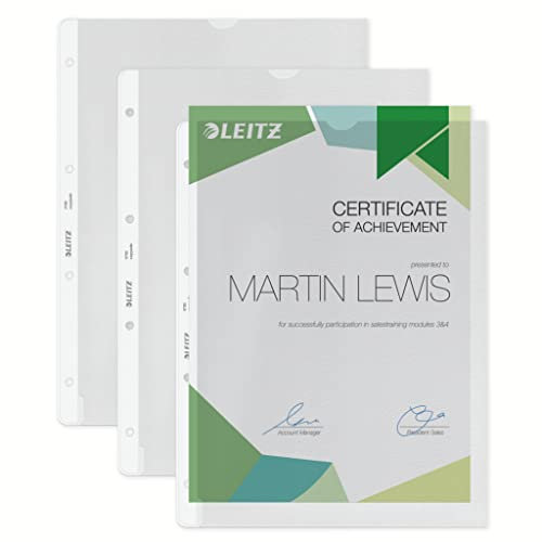 LEITZ Prospekthulle 0,13 mm oben und Lochseite offen