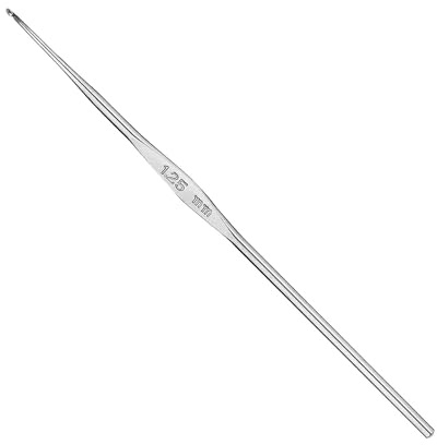 Addi 130-7 1.75 Fine Steel Crochet Hook, Silver, 1.75 mm