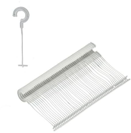 Pokornys – 500 Ringhaken Heftfäden (35mm) - für Etikettierpistole Standard I Tag Pins aus transparentem Kunststoff zum aufhängen und etikettieren von Caps, Socken & Anderen Kleinteilen