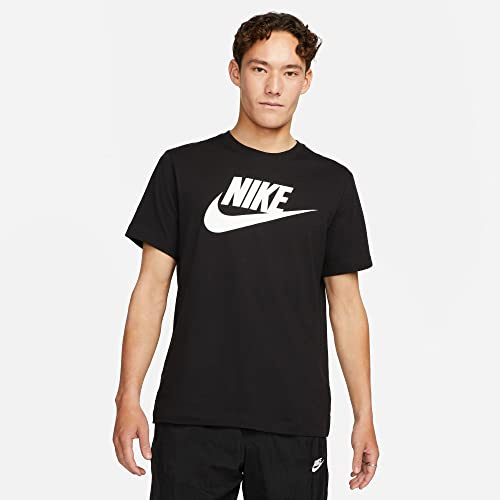Nike Icon Futura, Sportswear Men S Tshirt Donna, Nero (Black/White), L