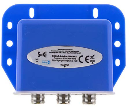 1x DiseqC Schalter Switch 2/1 mit Wetterschutzgehäuse 2X SAT LNB 1 x Teilnehmer