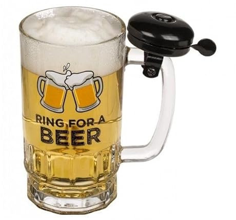 Chope de Bière avec Sonnette verre 500 ml