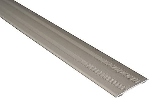 Effector Selbstklebend Übergangsprofil, 93 cm, 35x2 mm, INOX Edelstahlfarben, Übergangsprofil Höhenausgleich, Übergangsleiste, Türschwellen Leiste