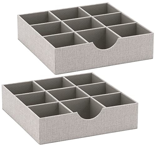 Household Essentials, Gray Drawer Organizer Tray 2 Pack