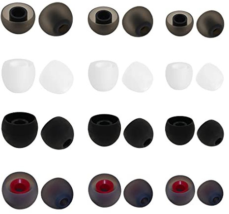REQAG 72 Stücke Ersatz Silikon Ohrstöpsel Ohrhörer Ersatzstöpsel aus Silikon Ersatzpolster Ohrpolster Kopfhörer Aufsätze Kompatibel mit den meisten in-Ear Kopfhörer, 4 Farbe, 3 Größen