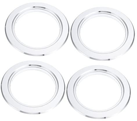 Beavorty Caja De 4 Piezas Anillo Anti-mordida para Caja de cría Anillo de Metal de la casa del pájaro Anillo de Nido de pájaros Anillos Jaula de pájaros Anillo de Metal con Agujero de Nido