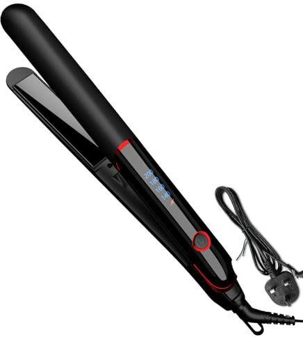 HIYAA Hair Straightener, 2 in 1 Hair Straighteners and Curlers with Ceramic Coating for Smooth Glide, 15 Second Heat up, Up to 200°C, Lasting Results for Curl/Wave/Straighten Hair