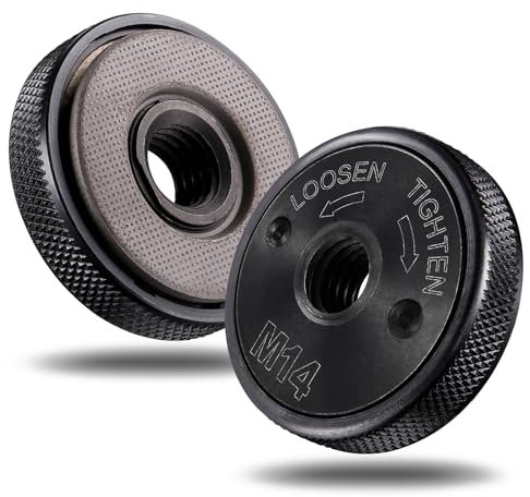 2 Stück Schnellspannmutter für Winkelschleifer, M14 Winkelschleifer Schnellspannmutter, Winkelschleifer Zubehör, Schnellspannmutter aus Kohlenstoffstahl für Makita/Akku/Dewalt Winkelschleifer