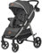 BRONEA® MAXIME 2.0 Kinderbuggy MIT LIEGEFUNKTION | Reisebuggy klappbar bis 22kg | Wendige Räder | Leichter Buggy | Mit abnehmbaren Verdeck | Großer Korb | Anthrazit-Silber
