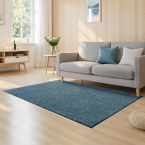 VEVOR Front Door Mat, 1829 x 1219 mm Commercial Floor Mat for Indoor and Outdoor, Industrial Entrance Carpet with PVC Backing, Heavy Duty Washable Entry Rug for Hallway, Balcony, Garage, Slate Blue