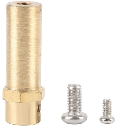 NinGYiYan Giunto per albero, per acciaio inossidabile, materiale ottone, connessione, ruota universale, connettore giunto albero motore, diametro 3 mm, con viti, design durevole