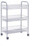 Zeller 17720 Etagen-Rollwagen Mesh 43.5 x 26 x 62.5 cm, grau, 1er Pack