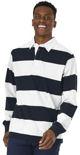 Charles River Apparel - Polo - Rayures - Manches Longues - Homme Multicolore Vert/Blanc - Multicolore - Large