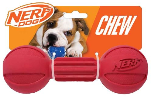 Nerf Juguete masticable con Barra para Perro, 7.5 Pulgadas, Rojo