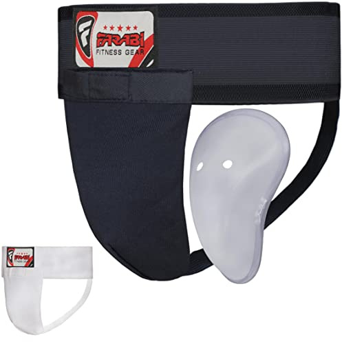 Farabi Sports Adult Groin Guard for MMA, Boxing & Martial Arts, Groin Protector with Groin Support, Protective Cup for Muay Thai, Kickboxing, Combat Training & Sparring