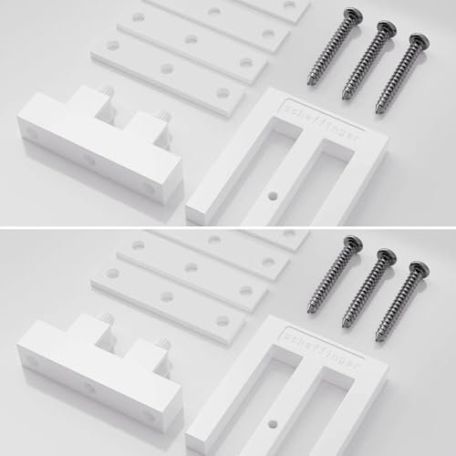 Scheffinger EM3 weiss, Fenstersicherung für Fenster oder Türen aus Kunststoff/Holz/Aluminium, Einbruchschutz DIN zertifiziert, hochwertiger massiver Stahl, 2er Set