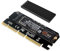NVME Adapter PCIe x16 mit Kühlkörper, 6amLifestyle M.2 NVME oder AHCI SSD auf PCIE 3.0 | 4.0 Adapterkarte für Key M 2230, 2242, 2260, 2280 Größe M.2 SSD, unterstützt PCIe x4 x8 x16 Slot