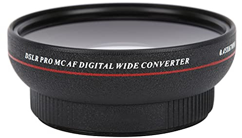 Obiettivo Grandangolare per Fotocamera, Vetro Ottico Ad Alta Trasmittanza 0,45x Obiettivo Aggiuntivo, Design con Rivestimento Antiriflesso, per Obiettivo da 67 Mm/2,6 Pollici e Filtro da 80 Mm/3,1 Pol