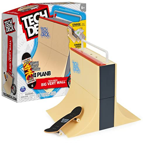 Tech Deck, Big Vert Wall X-Connect Park Creator - Personalisierte und baubare Rampe Set mit exklusivem Griffbrett - Kinder Spielzeug für Jungen und Mädchen ab 6 Jahren