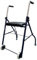 Andador con Asiento para Ancianos, Ruedas Delanteras, Plegable, Regulable en Altura 75-91 cm, Asiento Acolchado 39 x 20 cm, Estructura de Acero, Puños Anatómicos, Azul