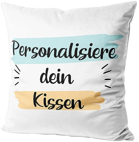 Woopers Personalisiertes Kissen Foto und Schriften beidseitig 40x40 inkl. Füllung