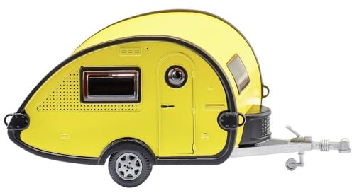 Wiking 009236 H0 T@B Caravan Yellow/Black Single-Axle Track HO 1:87