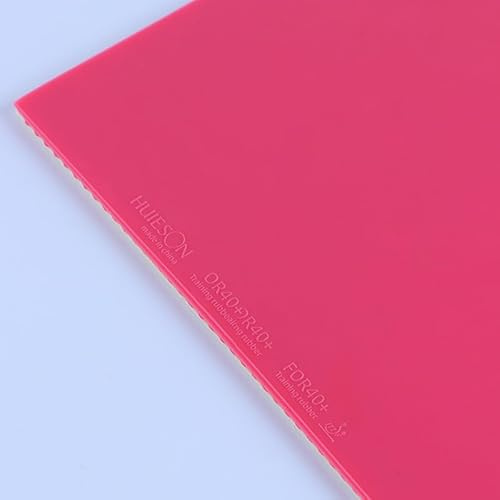 BBTISG Bordtennis gummiplåt, tjock: 2,1 mm professionell ITTF-godkänd klibbig ping pong racket gummi båge attack för utbildningstävling (rosa)