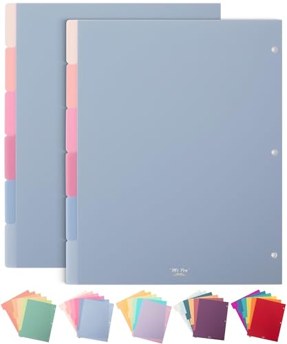 Mr. Pen- Binder Dividers, 6 Tab Dividers, Pack of 2 Sets (12 Dividers Total), Dividers