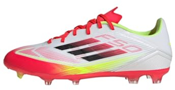 adidas Unisex - Vuxen F50 LEAGUE Football boots FG/MG, Cloud White/Core Black/Solar Yellow, 46 EU