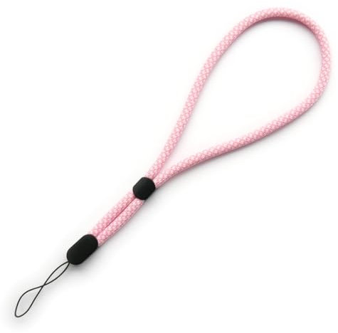 trage.band® dragonne courte réglable pour poignet, blanc-rose