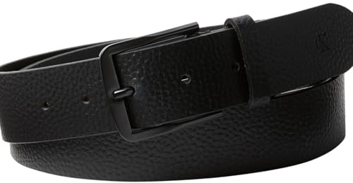 Calvin Klein Jeans Cinture classiche piatte da uomo, 35 mm, LV04G7022G, nero (nero/nero opaco), 100, Nero (Nero/Nero Opaco), 100 cm