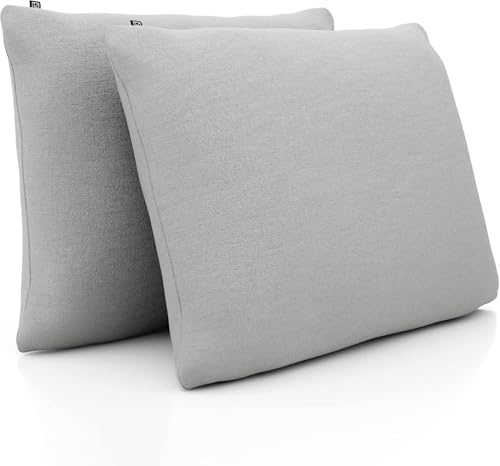 DYNMC you Set Di Cuscini Per Divano Grande, Morbido Rivestimento in Cotone, OEKO-TEX - Confortevole Cuscino Decorativo, Media Durezza (45, Centimetri, 45, Centimetri, Grigio)