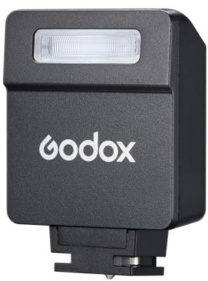 Godox iM22 Flash de Cámara, Manua,Batería incorporada con 5 Niveles de Potencia de Flash para Canon/Sony/Fuji/Nikon/Panasonic/Olympus, para Cámaras con Zapata de un Solo Contacto