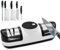 XPJBKC 5 in 1 Electric Knife Sharpener, Knife Sharpening System with 3 Speed Setting and USB Charging, Kitchen Knife Sharpener LED Display for Rough & Fine Sharpening