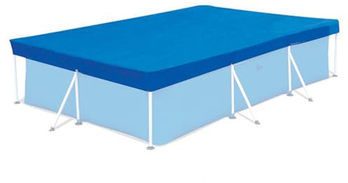 Krmoau Telo di copertura rettangolare per piscina, 300 x 200 cm, antipolvere, per telaio rettangolare