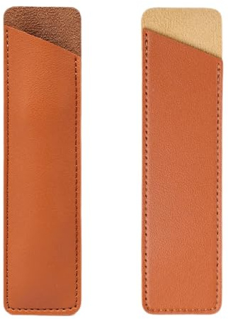 Qsvbeeqj Vintage Leder Schlamperetui Füller Etui Leder Etui Mäppchen Damen Herren Single Braun