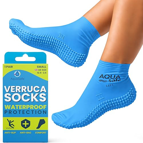 Verruca Socks for Kids Swimming, 100% Latex Swim Socks for Kids & Adults