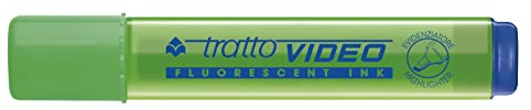 Evidenziatore Tratto Video Verde, 1 confezione da 12 evidenziatori