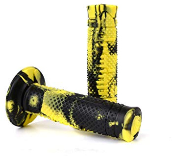 DOMINO Coppia manopole snake giallo/nero (Manopole Moto) / Couple handle grips snake yellow-black (Knobs Motorcycle)