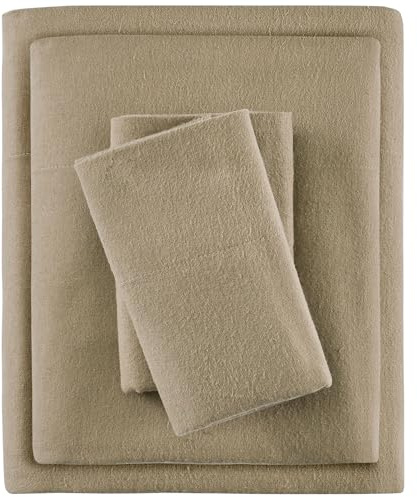Sleep Philosophy True North - Set di biancheria da letto in flanella calda 100% cotone, stampa con animali e stelle, ultra morbido, per letto matrimoniale, tinta unita, 3 pezzi