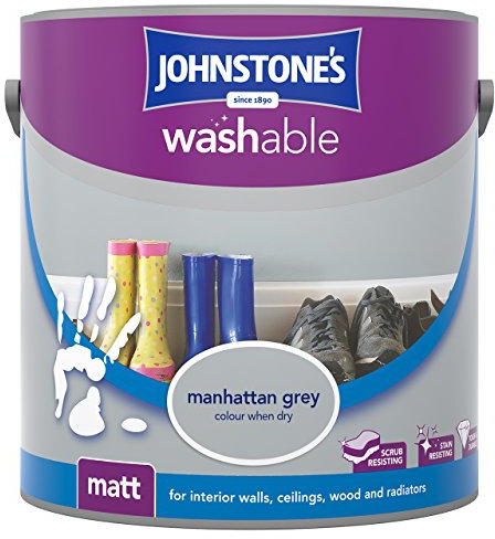 Johnstone's Washable paint washable Matt 2.5L - Manhattan Grey