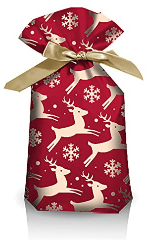 GIVBRO Bolsas de galletas navideñas para dulces con cordón para tartas, chocolate, aperitivos, panadería, fiestas, 50 unidades