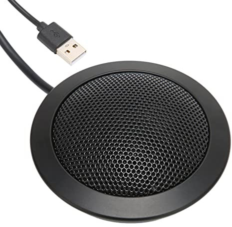 ciciglow Konferenzlautsprecher, 360° Pickup Konferenzmikrofon, Omnidirektionales Mikrofon mit Rauschunterdrückung für Online-Meeting-Business-Konferenzen