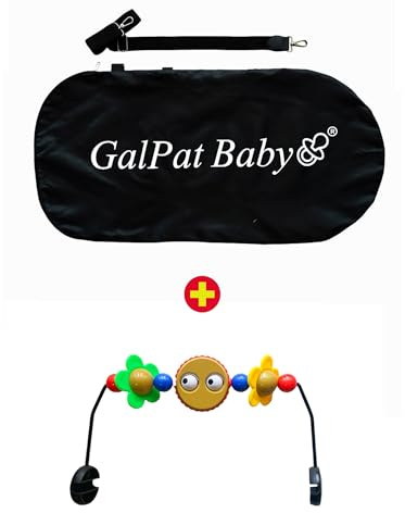 GalPat Baby Juguete para Hamaca - Arco de Juguete con Juegos para Hamaca - Compatible con Hamaca Babyjorn y GalPat Baby Contiene Juguete Musical y sonajeros para tú bebé (Arco + Bolsa)