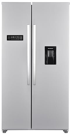 Wolkenstein Side-By-Side Kühl-Gefrierkombination WSBS518NFWDEIX | 529 Liter Nutzinhalt | 185 Liter 4 Sterne Gefrierraum | NoFrost | 2L Wasserspender | Sehr leise mit 39 dB | Display mit Touch Control